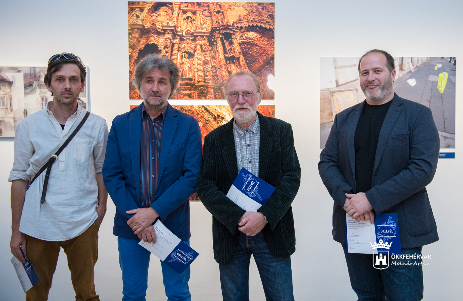 Négyen az öt díjazott közül: Mosberger Róbert, Szegedi Csaba, Pinke Miklós és Varga Gábor Farkas